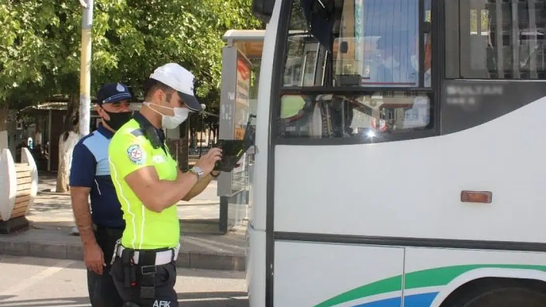 'Minibüs ve otobüslerde korona denetimi'