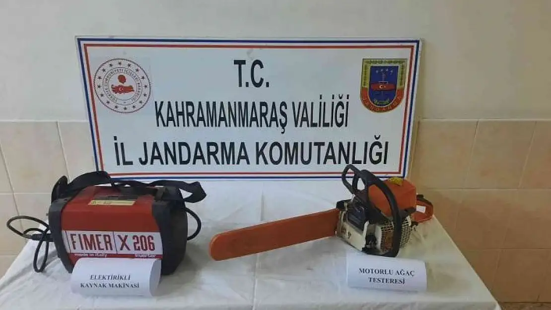 'Motorlu testere ve kaynak makinesi çalan hırsız tutuklandı'