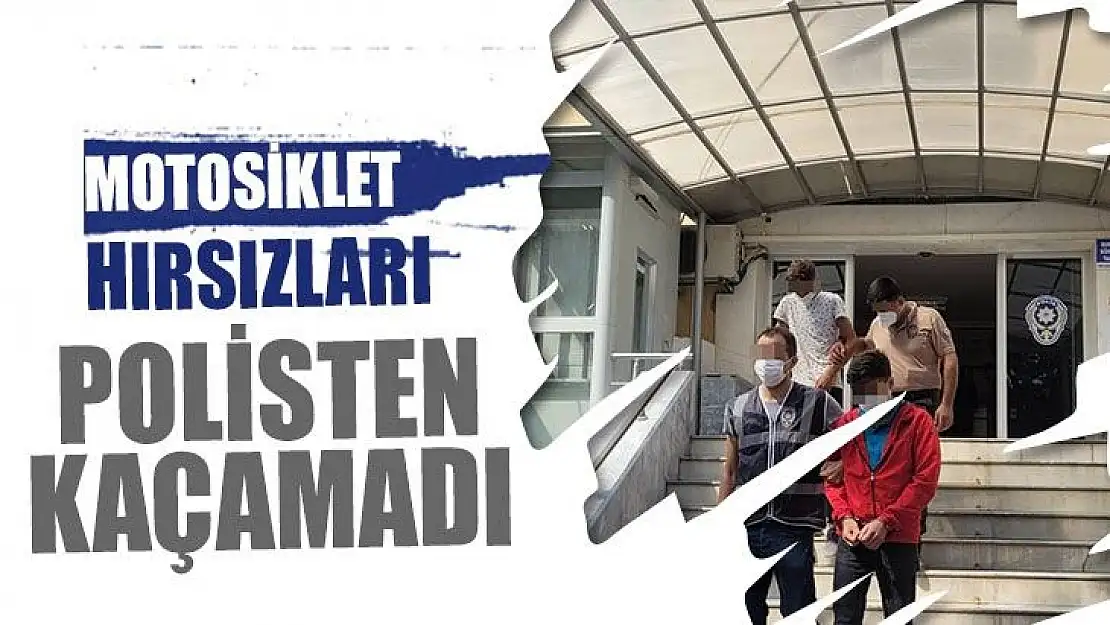 Motosiklet hırsızları polisten kaçamadı