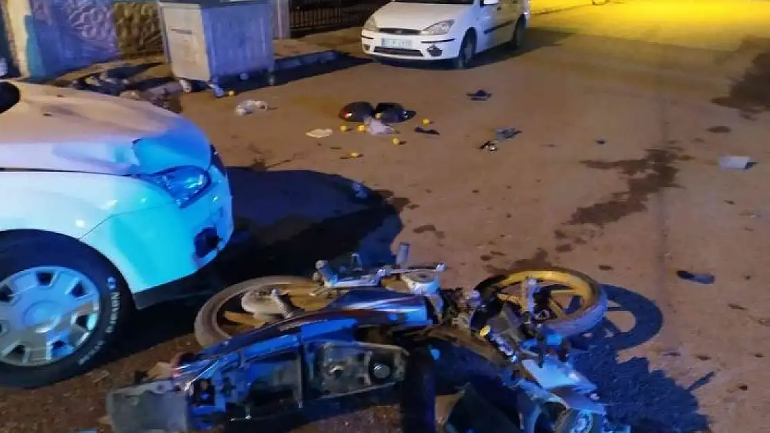 'Motosiklet ile otomobil çarpıştı: 1 yaralı'