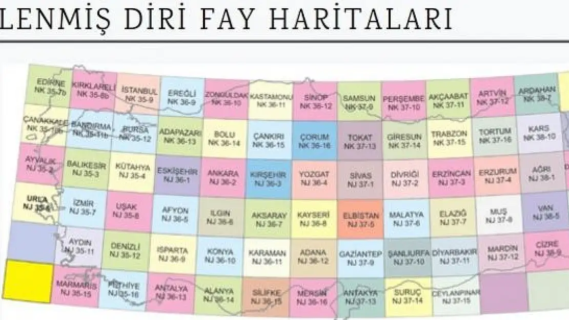 'MTA yenilenmiş diri fay haritalarını yayınladı'