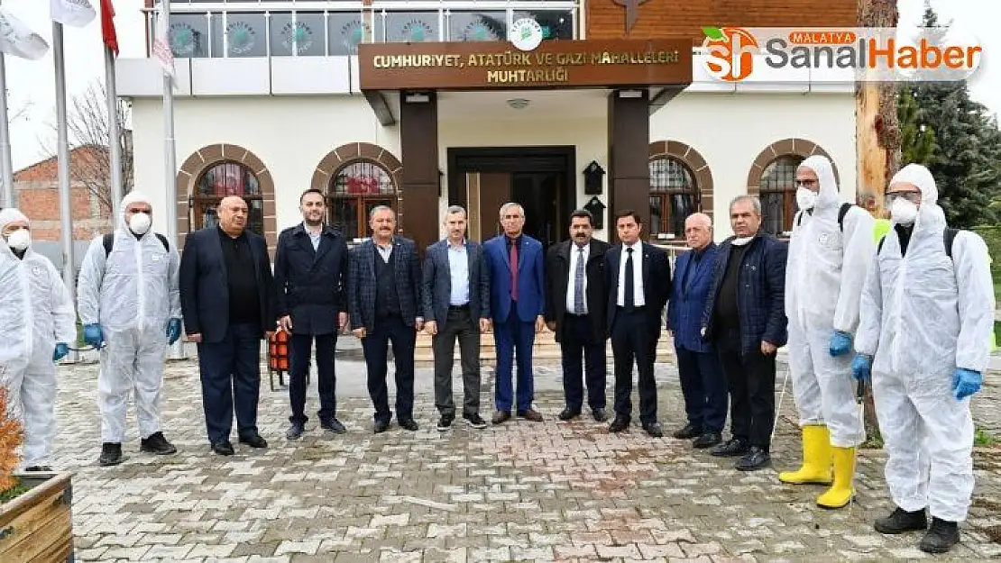 Muhtar evleri dezenfekte edildi