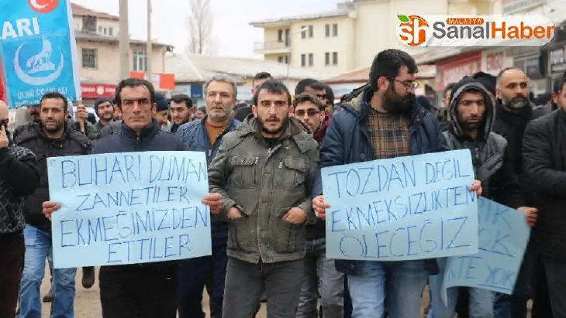 Mühürlenen termik santralin işçilerinden eylem