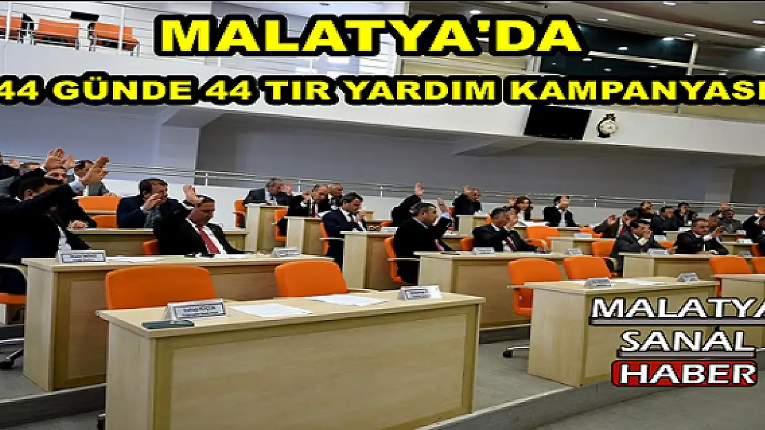 MALATYA'DA 44 GÜNDE 44 TIR YARDIM KAMPANYASI