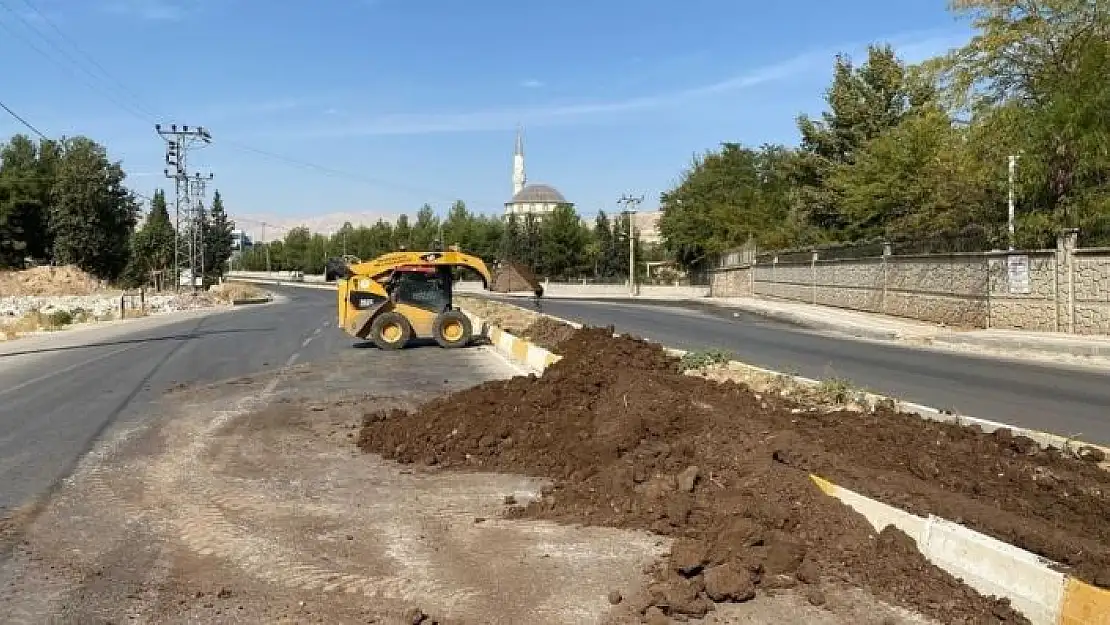 'Organize Sanayi Caddesinde ağaçlandırma çalışması'