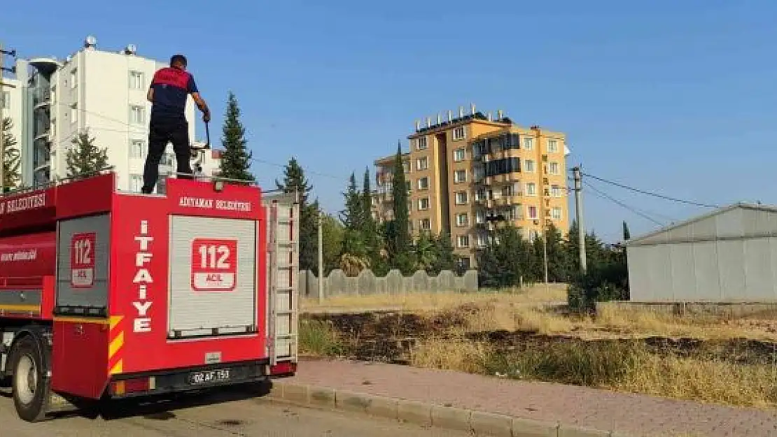 'Ot yangını ikametlere sıçramadan söndürüldü'