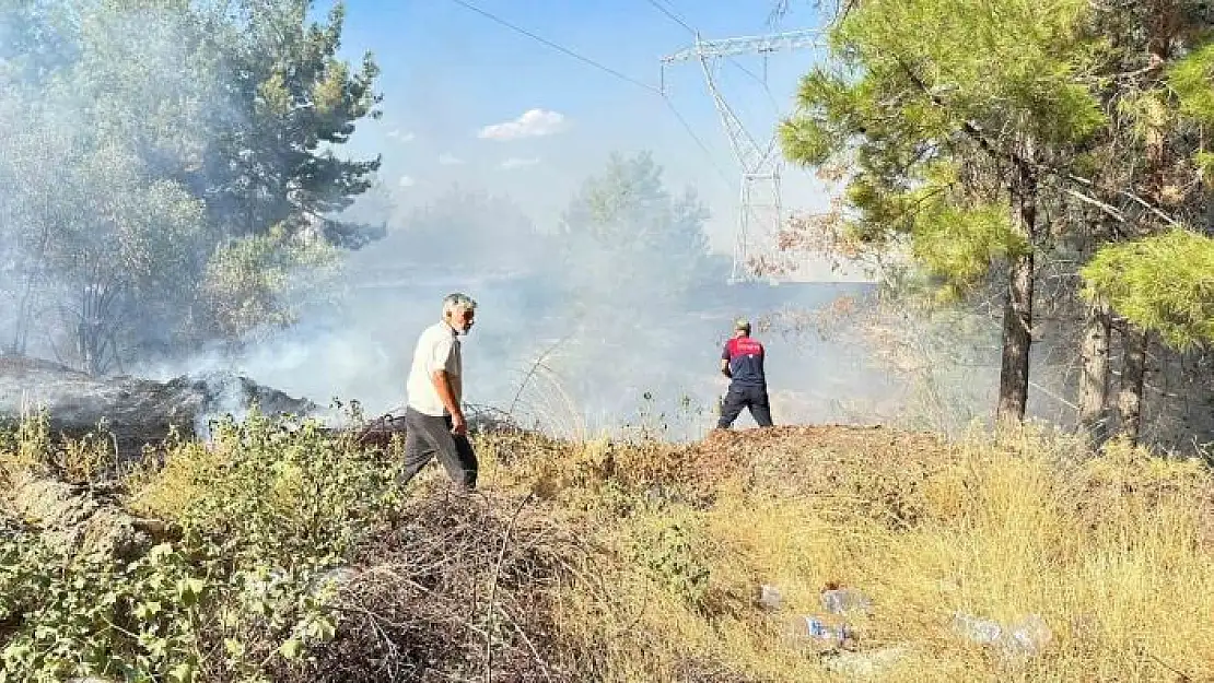 'Otluk alanda çıkan yangın korkuttu'