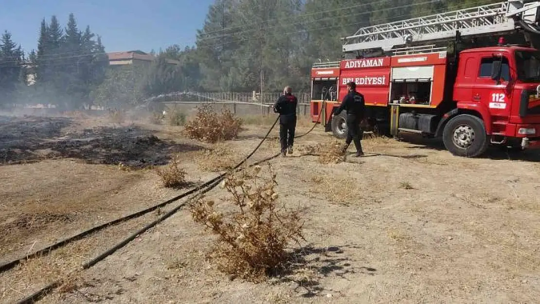 'Otluk yangını çamlık alana sıçramadan söndürüldü'
