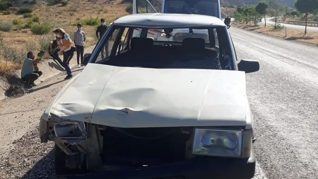 'Otomobil ata çarptı: 2 yaralı'