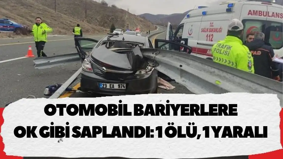 Otomobil bariyerlere ok gibi saplandı: 1 ölü, 1 yaralı