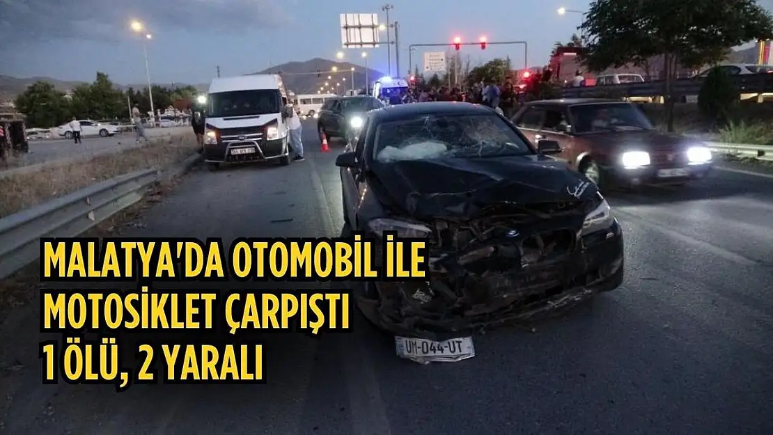 Otomobil ile motosiklet çarpıştı: 1 ölü, 2 yaralı