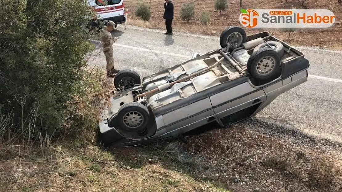 Malatya´da Otomobil takla attı 3 yaralı
