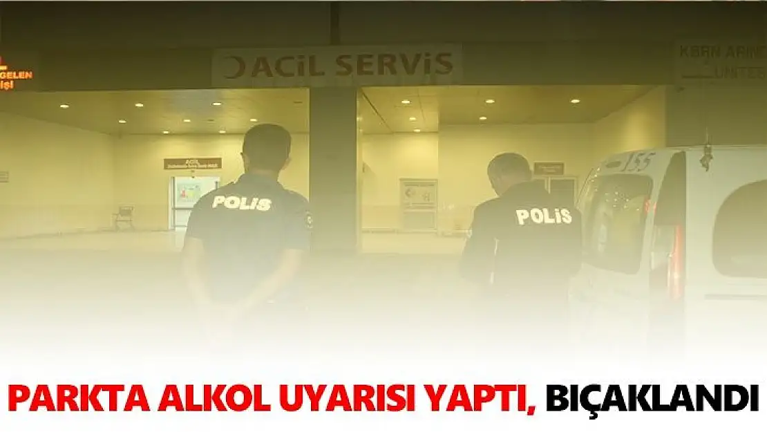 Parkta alkol uyarısı yaptı, bıçaklandı