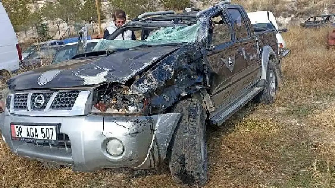 'Pikap takla attı, sürücü ağır yaralandı'