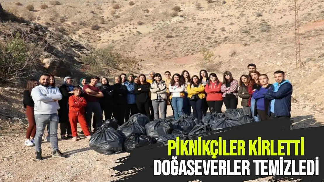 Piknikçiler kirletti, doğaseverler temizledi