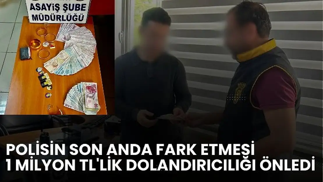 Polisin son anda fark etmesi 1 milyon TLlik dolandırıcılığı önledi