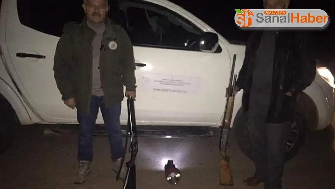 Projektörle kaçak ava geçit verilmiyor