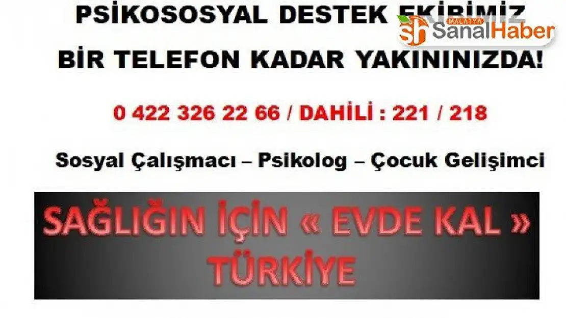 Psikososyal destek ekibi bir telefon kadar yakında