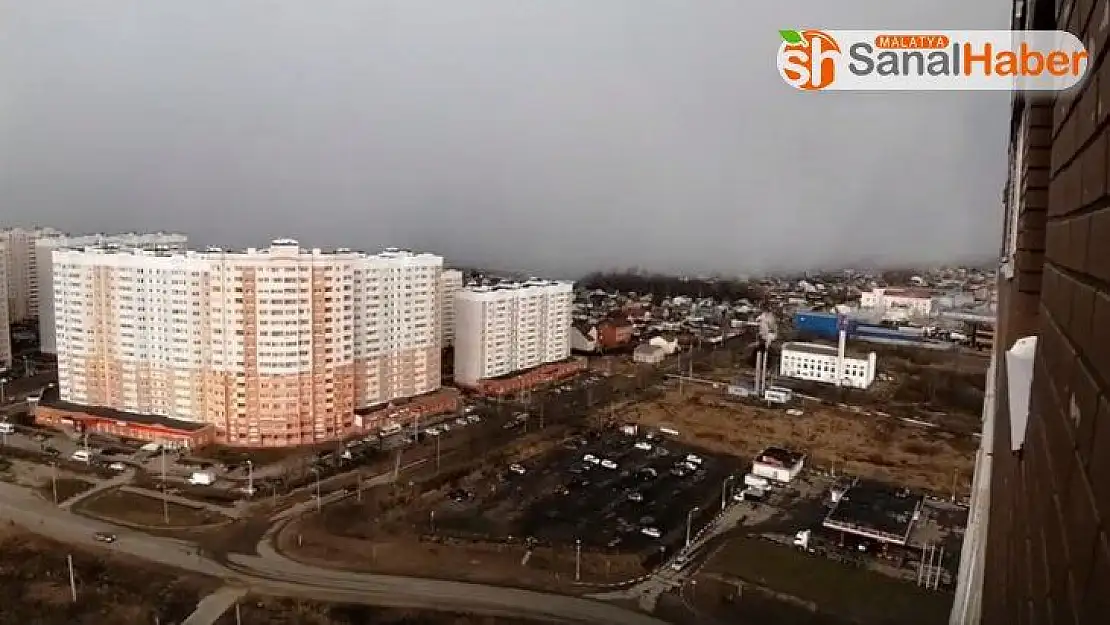 Rusya'da kar fırtınası görüntülendi
