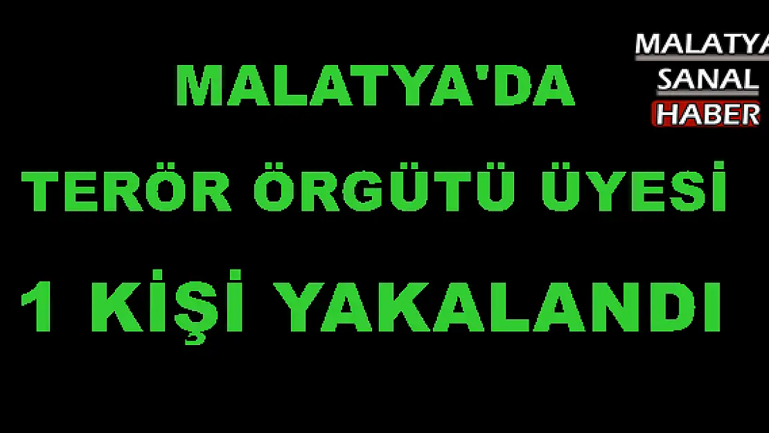 MALATYA'DA TERÖR ÖRGÜTÜ ÜYESİ 1 KİŞİ YAKALANDI 