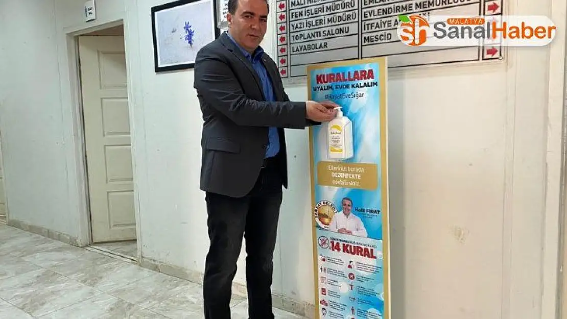 Samsat'ta dezenfekte noktaları kuruldu
