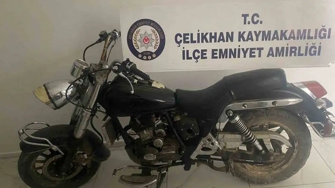 'Şanlıurfadan çalınan motosiklet Çelikhanda bulundu'