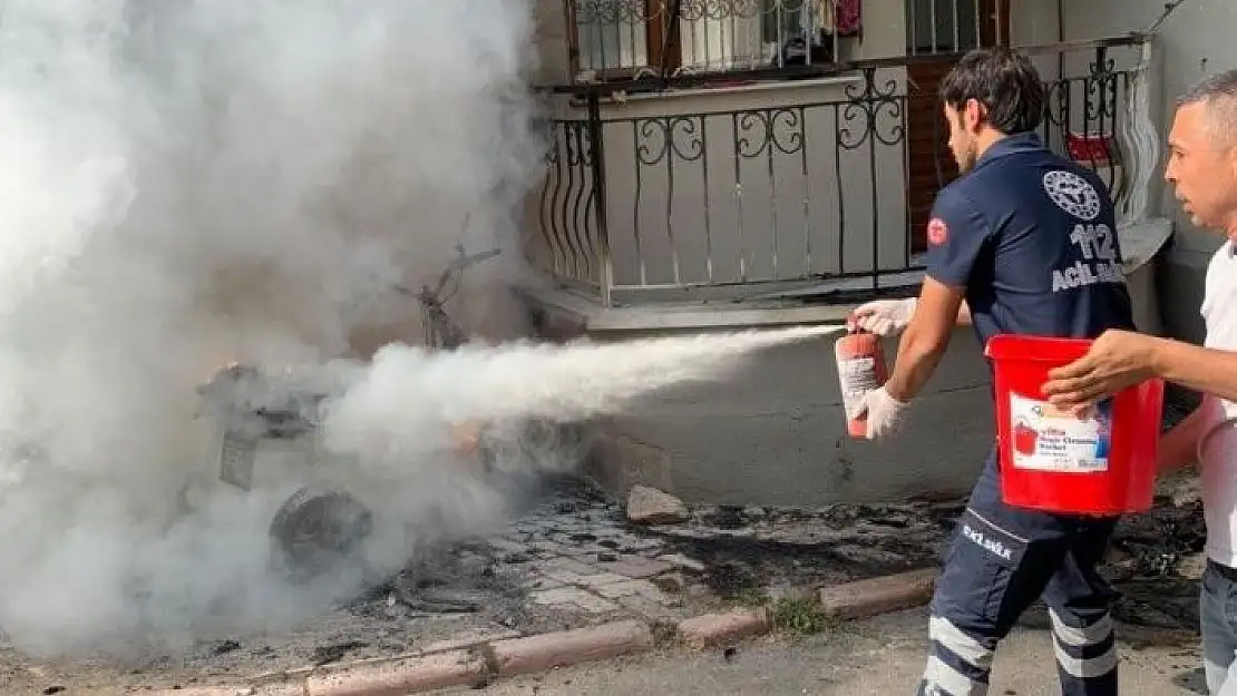 'Şarj sırasında alev aldı, ilk müdahaleyi sağlık çalışanları yaptı'