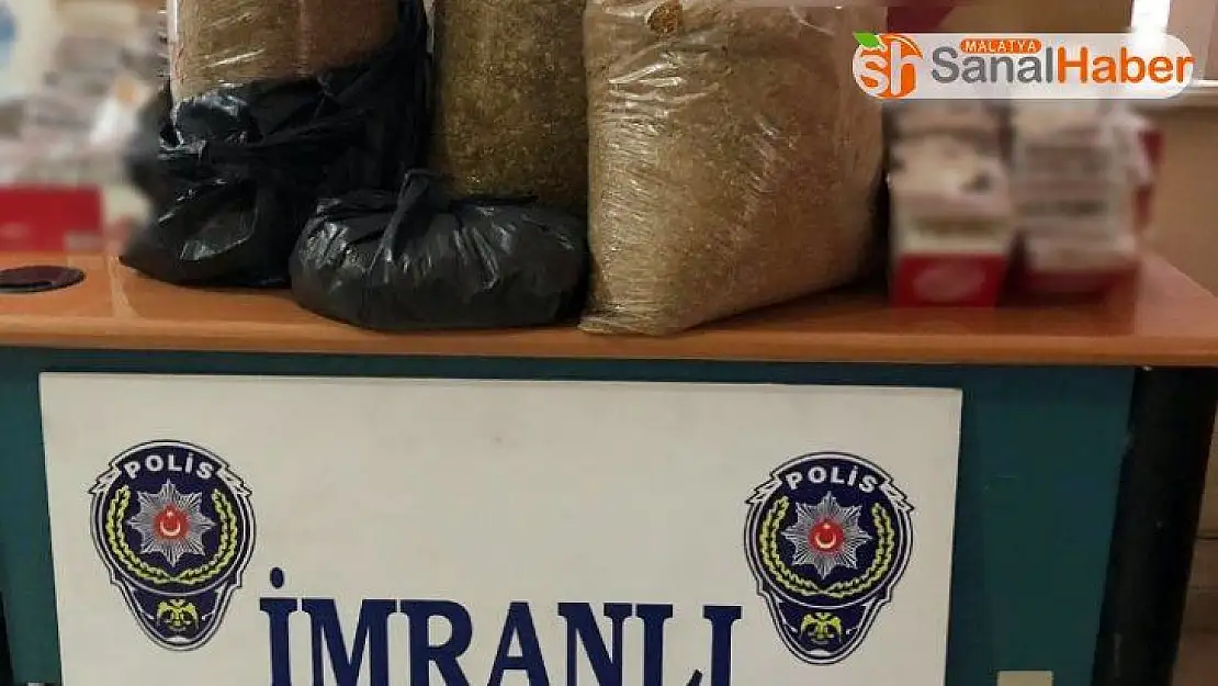 Sivas'ta 21 kilo kaçak tütün ve bin adet makaron ele geçirildi