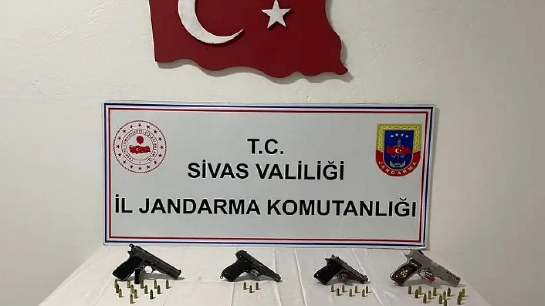 'Sivas´ta 8 adet ruhsatsız tabanca ele geçirildi'