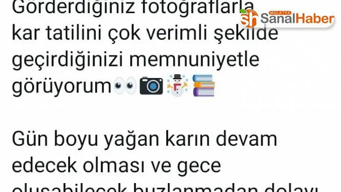 Sivas'ta eğitime bir gün ara