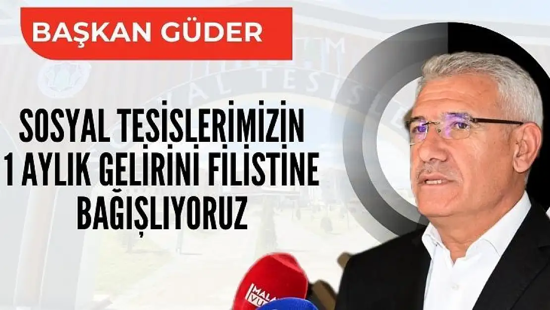 Sosyal Tesislerimizin 1 aylık gelirini Filistine bağışlıyoruz