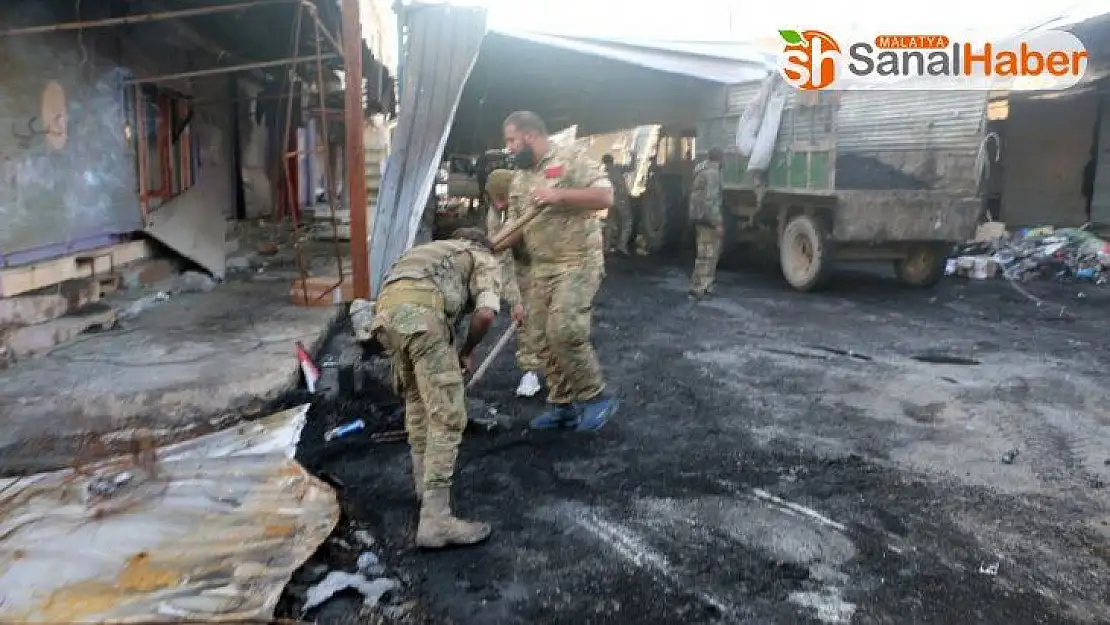 Suriye Milli Ordusu, Rasulayn'da yolları temizliyor