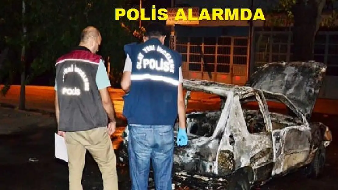 MALATYA´DA 2 ARACIN YANMASI POLİSİ ALARMA GEÇİRDİ