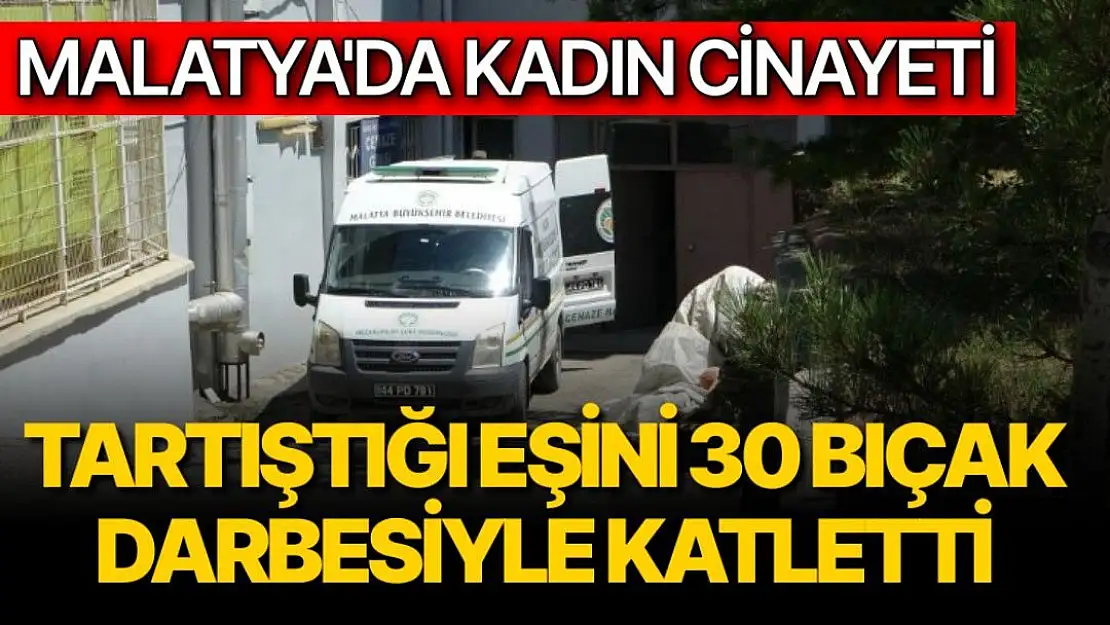 Tartıştığı eşini 30 bıçak darbesiyle katletti