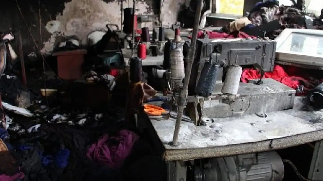 'Tekstil atölyesinde korkutan yangın'