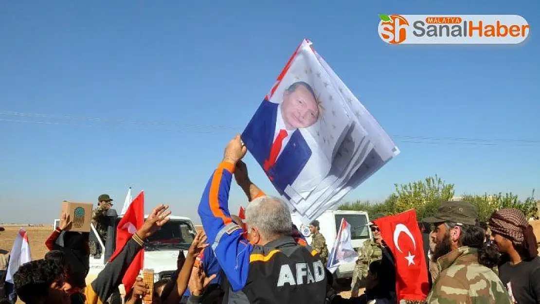 Tel Abyad'da çocukların Erdoğan sevgisi