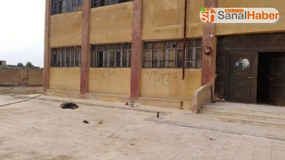 Tel Abyad'da PKK/YPG'nin sözde askeri kampa dönüştürdüğü okul temizlendi