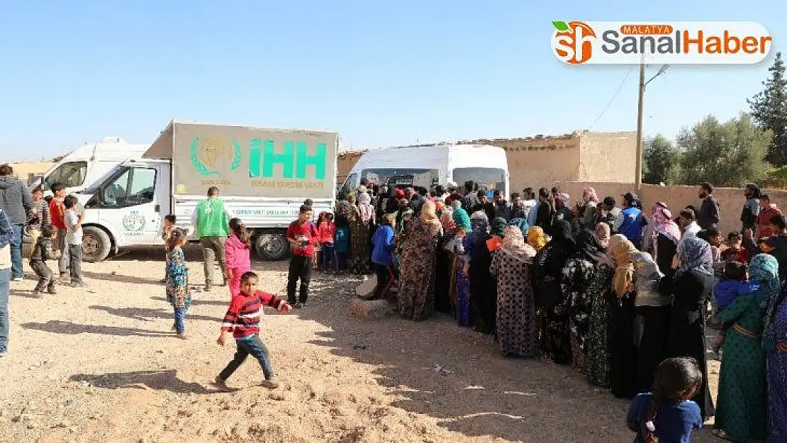 Tel Abyad ve Rasulayn'da 2 bin aileye yardım eli