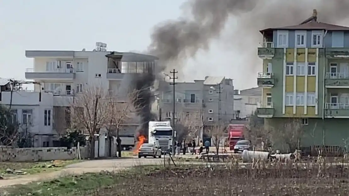 'Tır yanmaktan son anda kurtarıldı'
