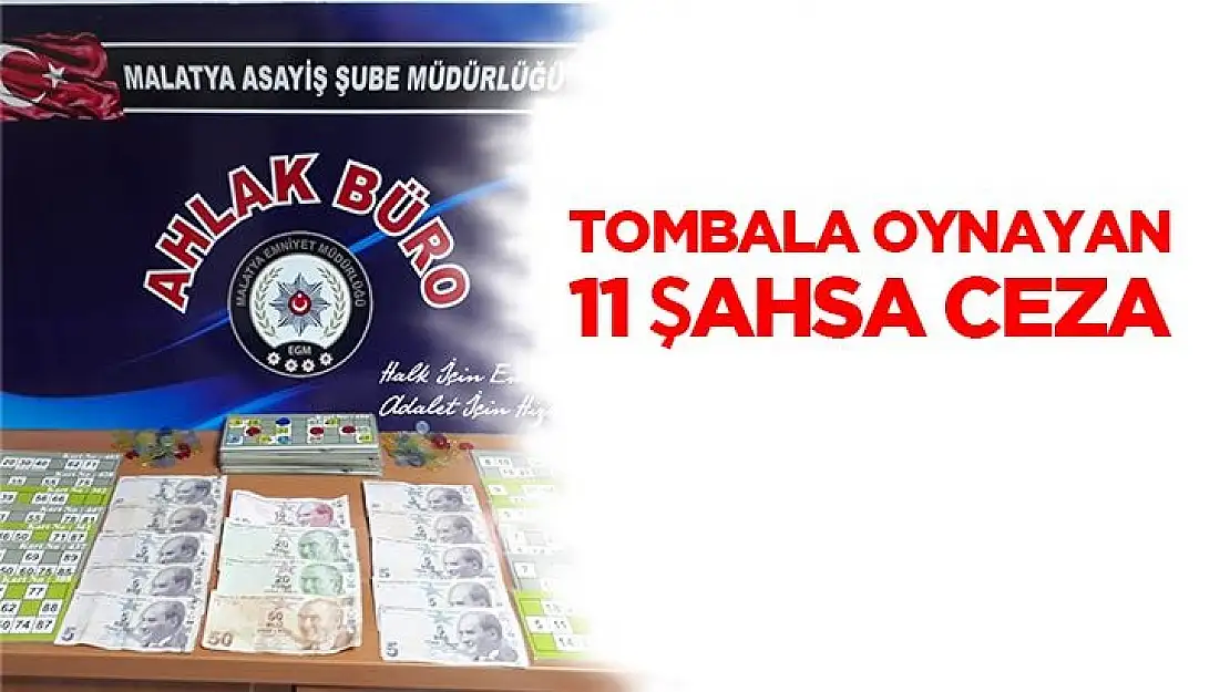 Tombala oynayan 11 şahsa ceza