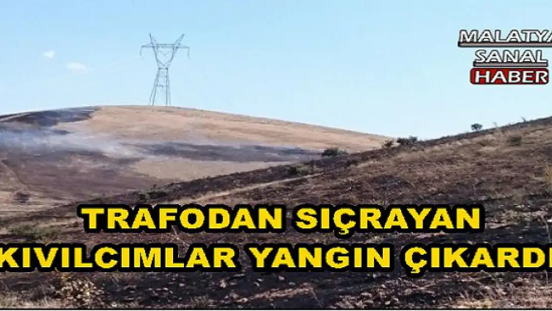 MALATYA'DA TRAFODAN SIÇRAYAN KIVILCIMLAR YANGIN ÇIKARDI