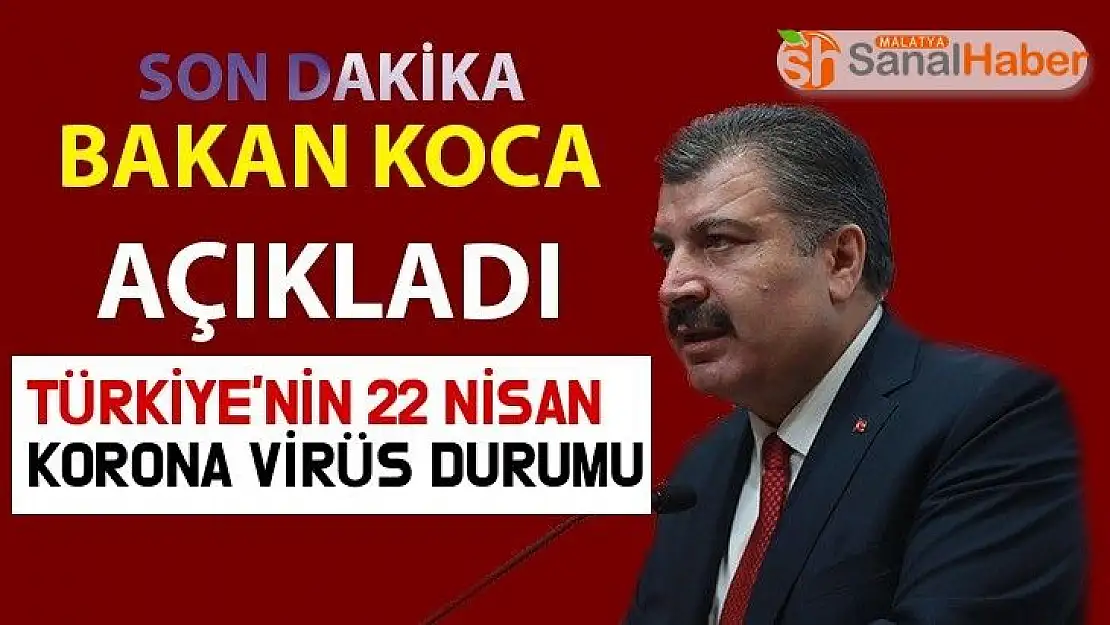 Türkiye'nin 22 Nisan Korona Virüs Durumu