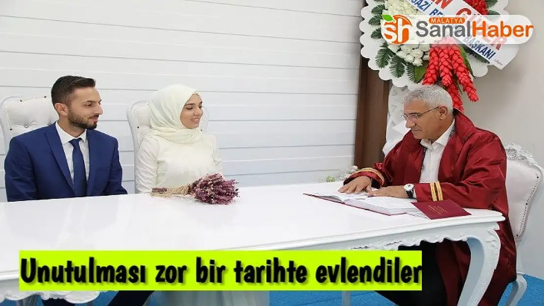 Unutulması zor bir tarihte evlendiler