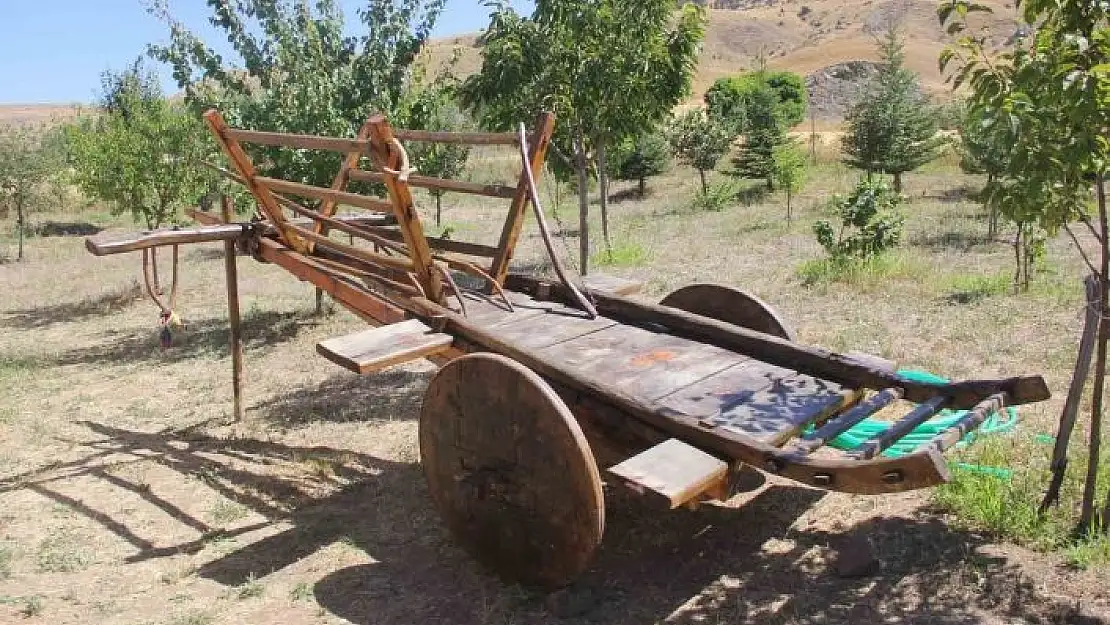 'Unutulmaya yüz tutan kağnı arabası dekor oldu'