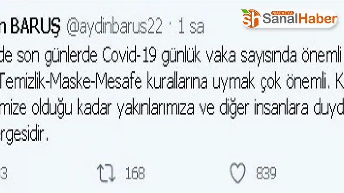 Vali Baruş'tan Covid-19 uyarısı