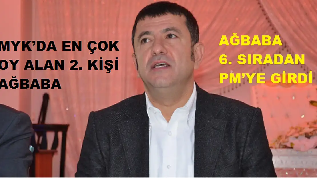 MYK´DA EN ÇOK OY ALAN 2. KİŞİ AĞBABA