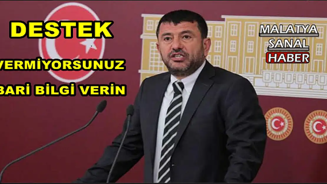 AĞBABA, DESTEK VERMİYORSUNUZ BARİ BİLGİ VERİN