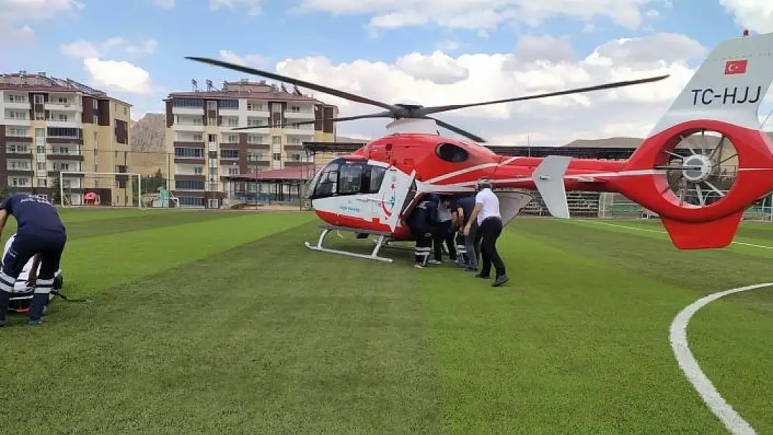'Yaralı gencin imdadına hava ambulansı yetişti'
