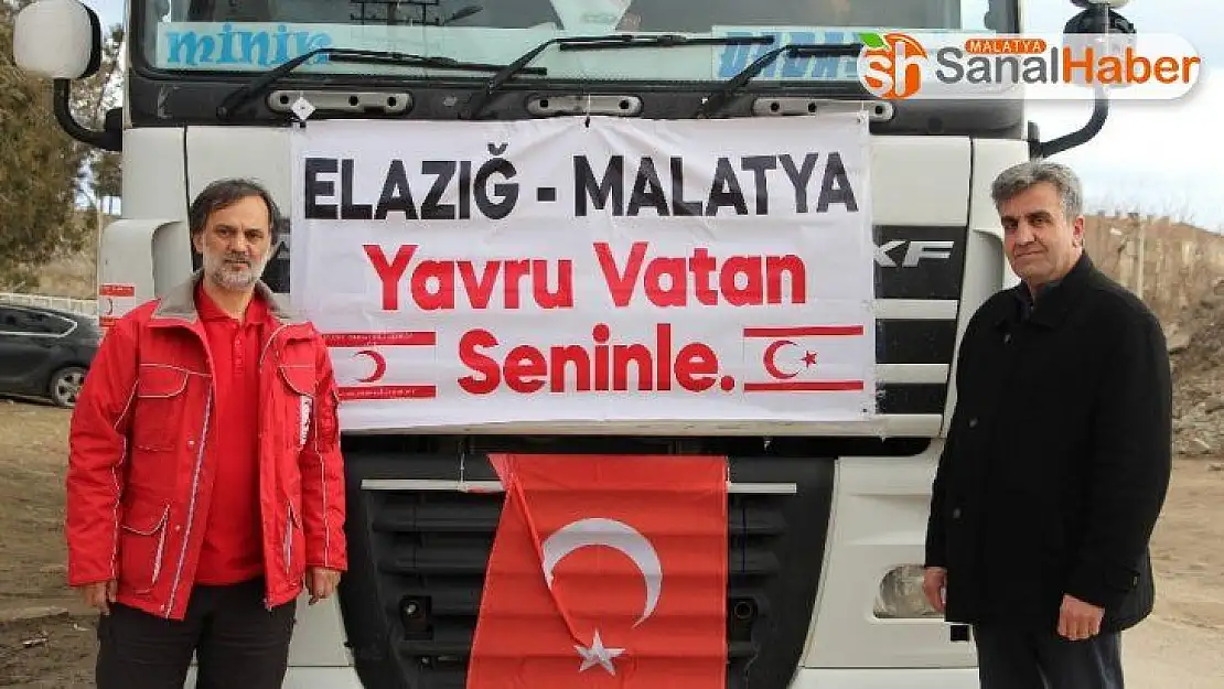 Yavru vatan Kıbrıs'tan depremzedelere 2 tır yardım