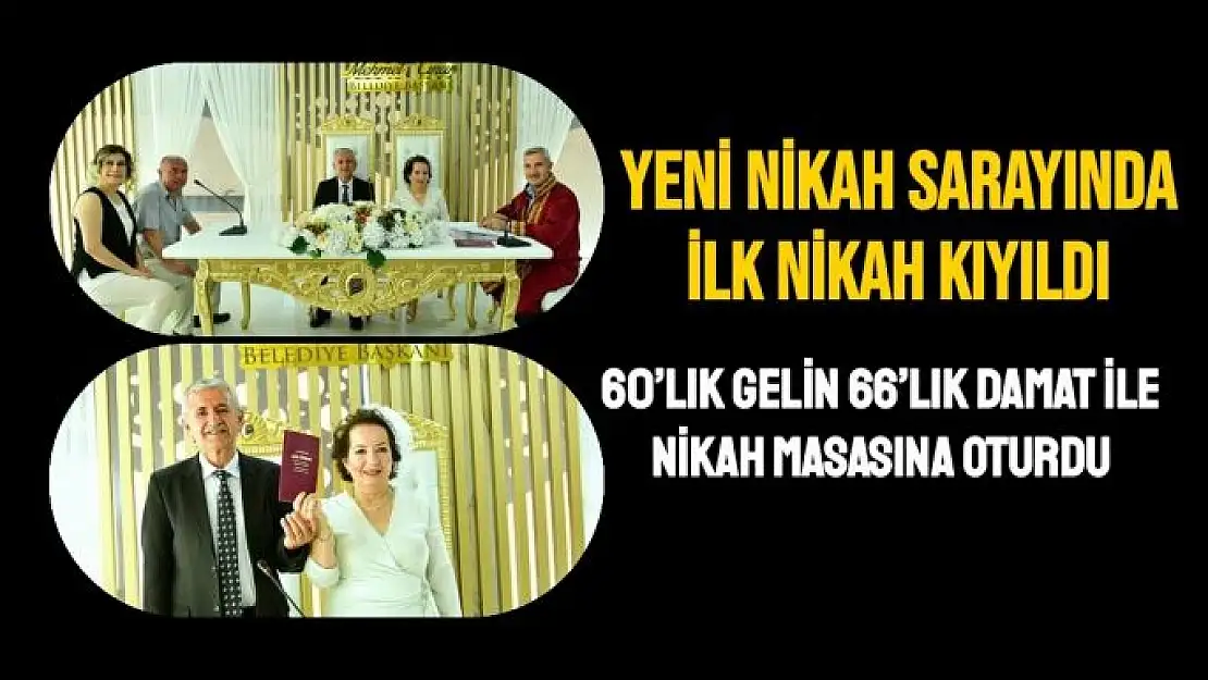 Yeşilyurt Belediyesi´nin yeni nikah sarayında ilk nikah kıyıldı